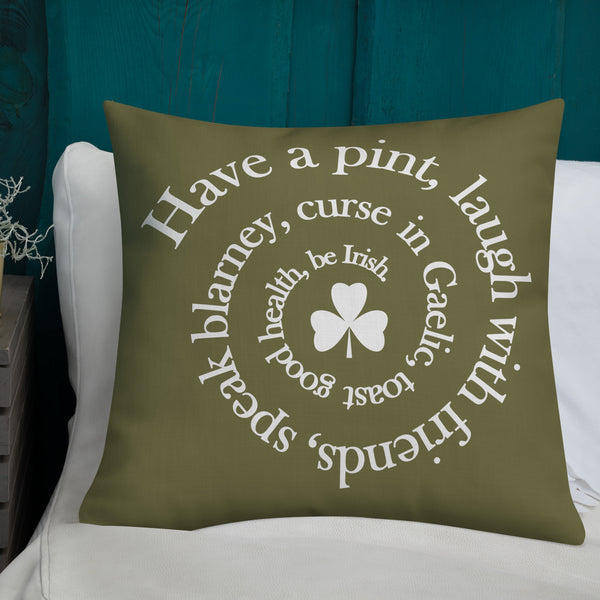 Be Irish Throw Pillow