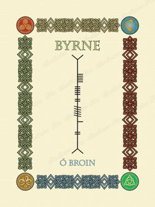 Byrne in Old Irish and Ogham - Premium luster unframed print