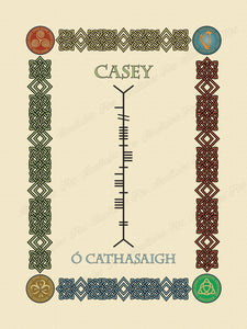 Casey in Old Irish and Ogham - Premium luster unframed print