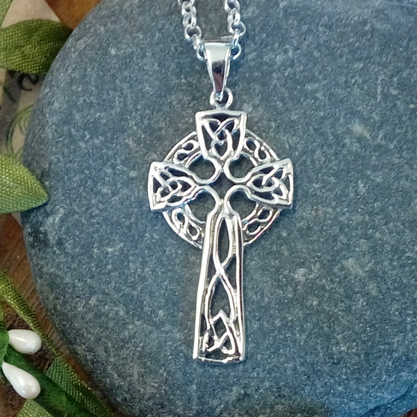 Solid 925 Sterling Silver Celtic Cross
