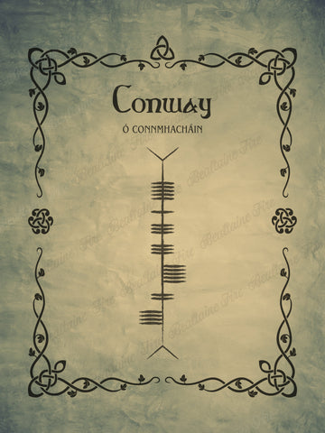 Conway in Ogham premium luster unframed print