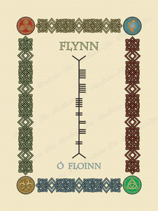 Flynn in Old Irish and Ogham - Premium luster unframed print