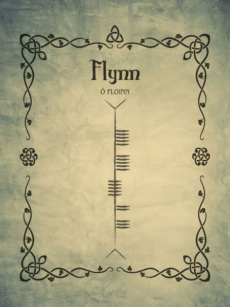 Flynn in Ogham - premium luster unframed print