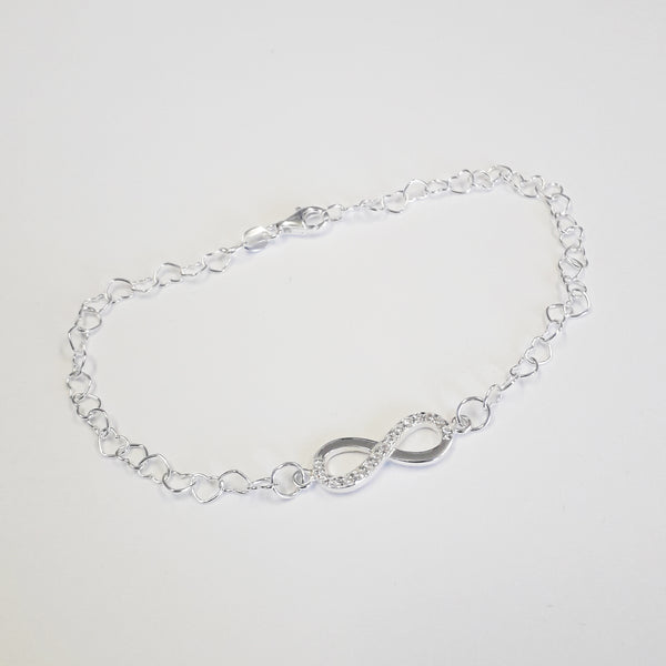 Solid 925 Sterling Silver Infinity Knot Bracelet