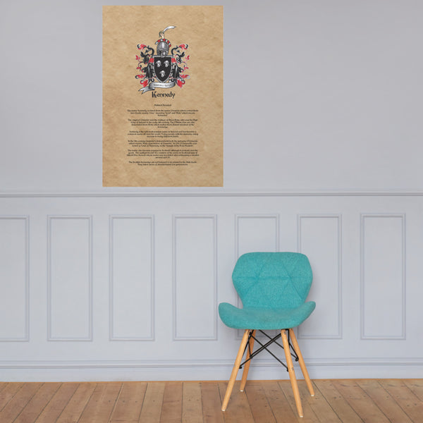 Kennedy Coat of Arms Premium Luster Unframed Print