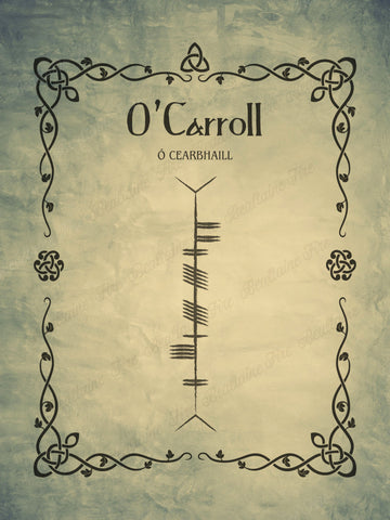 O'Carroll in Ogham - premium luster unframed print