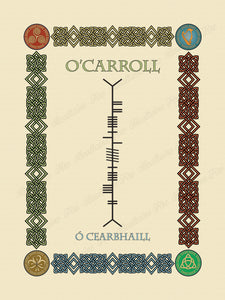 O'Carroll in Old Irish and Ogham - Premium luster unframed print