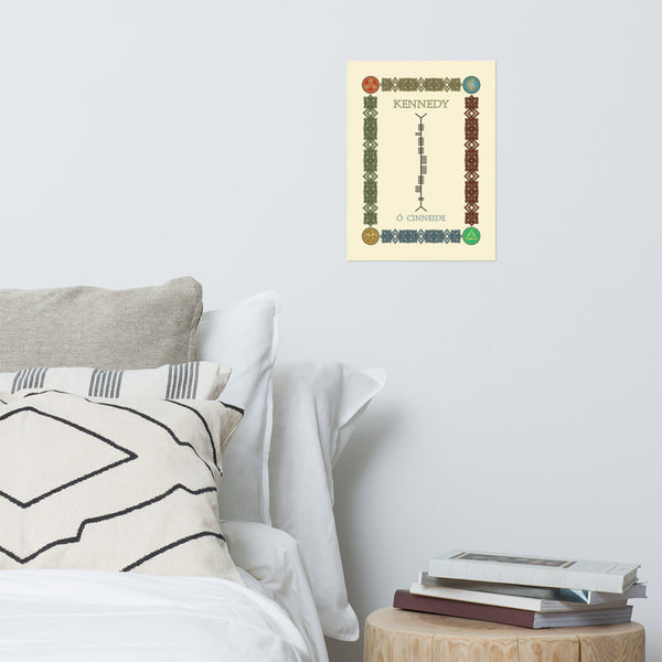 Kennedy in Old Irish and Ogham - Premium luster unframed print