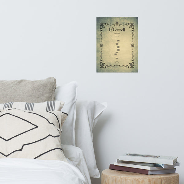 O'Connell in Ogham - premium luster unframed print