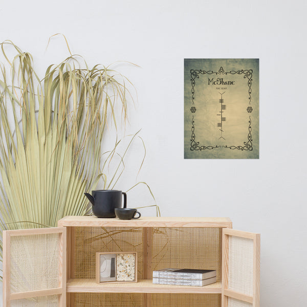 McShane in Ogham premium luster unframed print