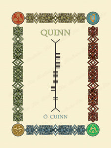 Quinn in Old Irish and Ogham - Premium luster unframed print