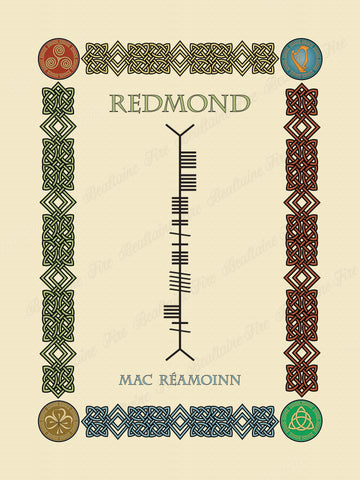 Redmond in Old Irish and Ogham - Premium luster unframed print