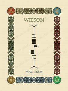 Wilson in Old Irish and Ogham - Premium luster unframed print